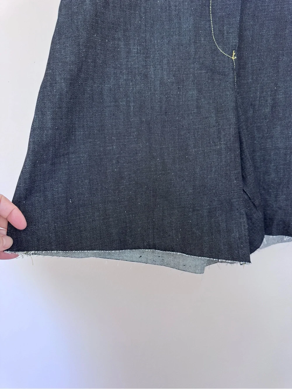 Studio Nicholson Dark Denim Cutoff Raw Hem Shorts size UK10 US6